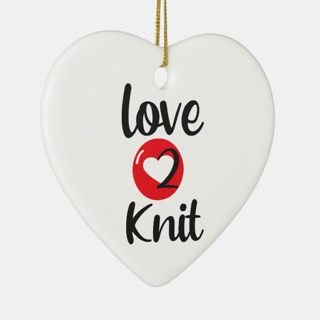 Ornamento Cerâmico do Love 2 Knit (Direito )