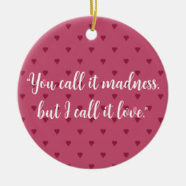 Ornamento cerâmico do Red Hearts