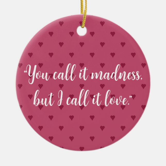 Ornamento cerâmico do Red Hearts (Frente)