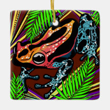 Ornamento cerâmico do sapo