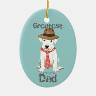 Ornamento cerâmico Dogo Argentino