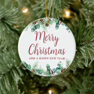 Ornamento Cerâmico Feliz Natal