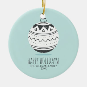 Ornamento cerâmico Feriado de enfeites de natal