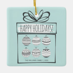 Ornamento cerâmico Feriado de enfeites de natal