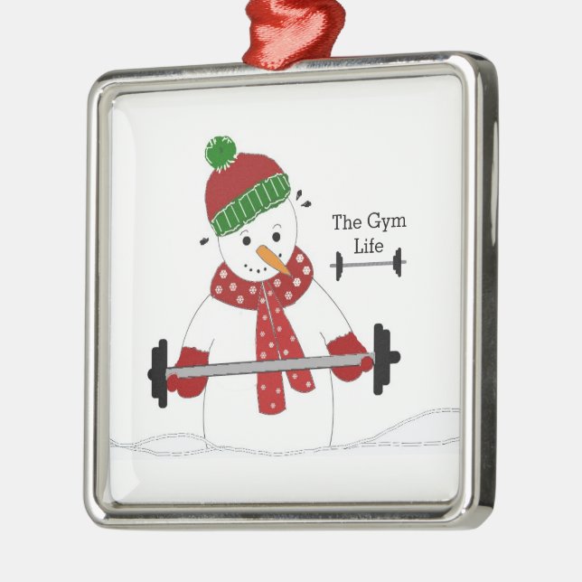 Ornamento Cerâmico Gym Life Snowman (Esquerda)
