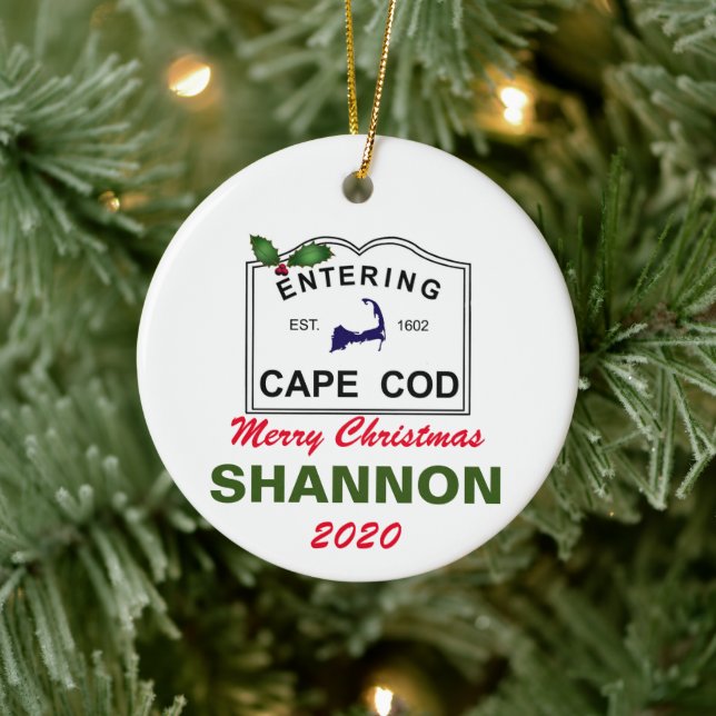 ornamento cerâmico PERSONALIZADO de Cape Cod Chris (Árvore)