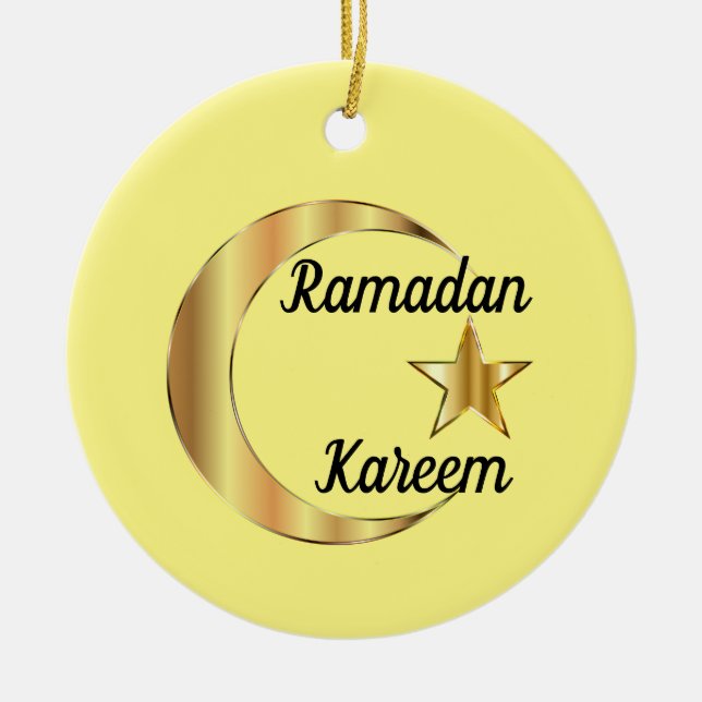 Ornamento cerâmico Ramadan Kareem (Frente)