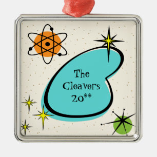 Ornamento Cerâmico Retro Atomic Boomerang