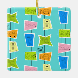 Ornamento cerâmico Retro Atomic Kitsch