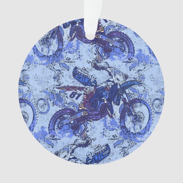 Ornamento Céu De Bicicleta De Dirt - Motocross Racers (Frente)