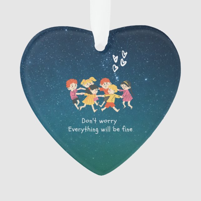 Ornamento Céu Noturno e Crianças Felizes (Frente)