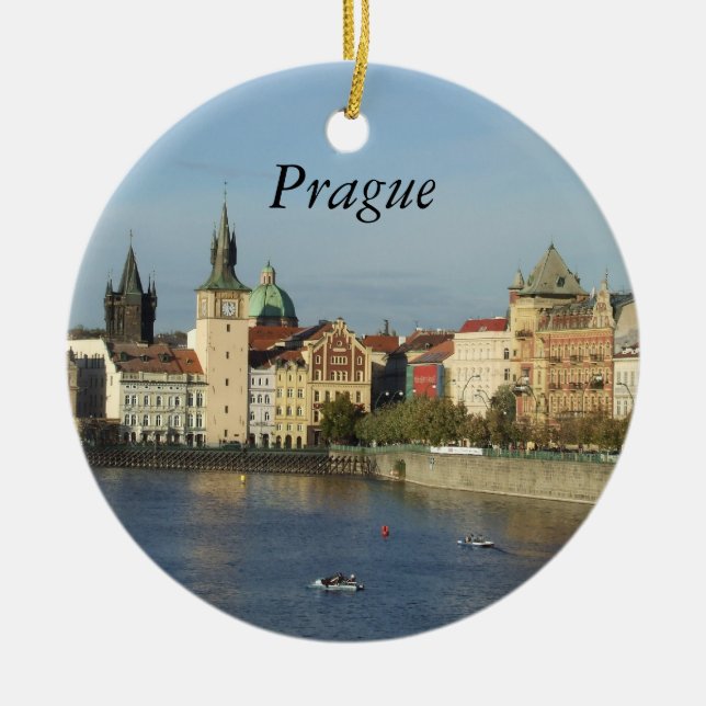 Ornamento checo Praha do viagem do presente de (Frente)