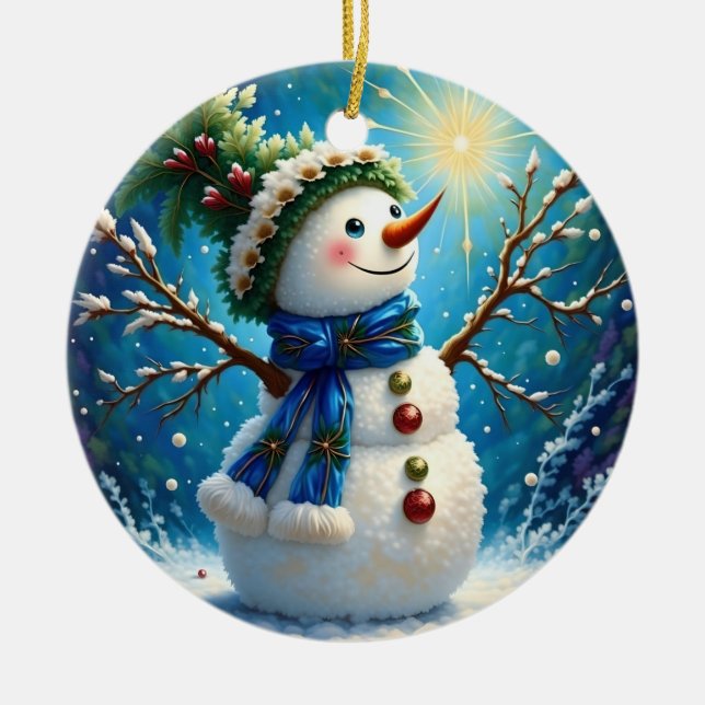Ornamento Cheerful Snowman (Frente)