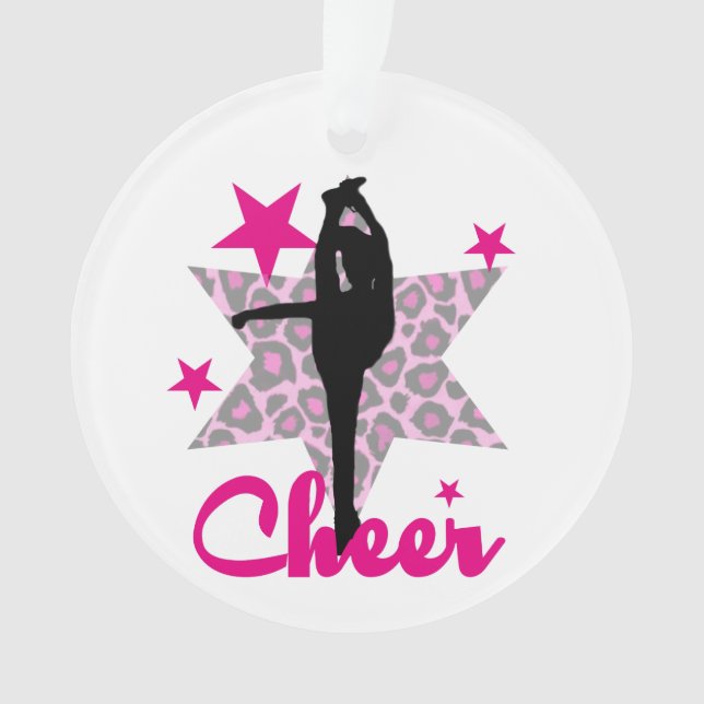 Ornamento Cheerleader cor-de-rosa (Frente)