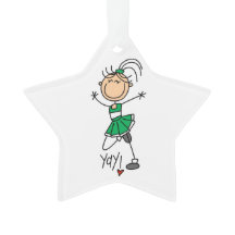 Cheerleader de Figura do Adesivo Verde