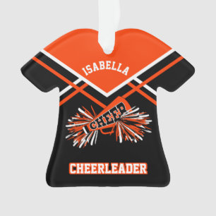 Ornamento Cheerleader Laranja e Preto