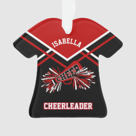 Ornamento Cheerleader Negro Vermelho e Negro