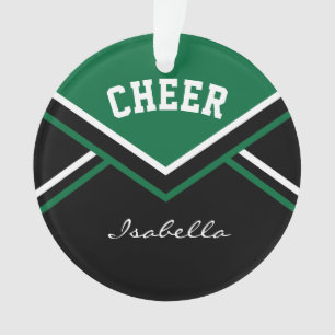 Ornamento Cheerleader Verde Escuro 📣 💖 Saúde