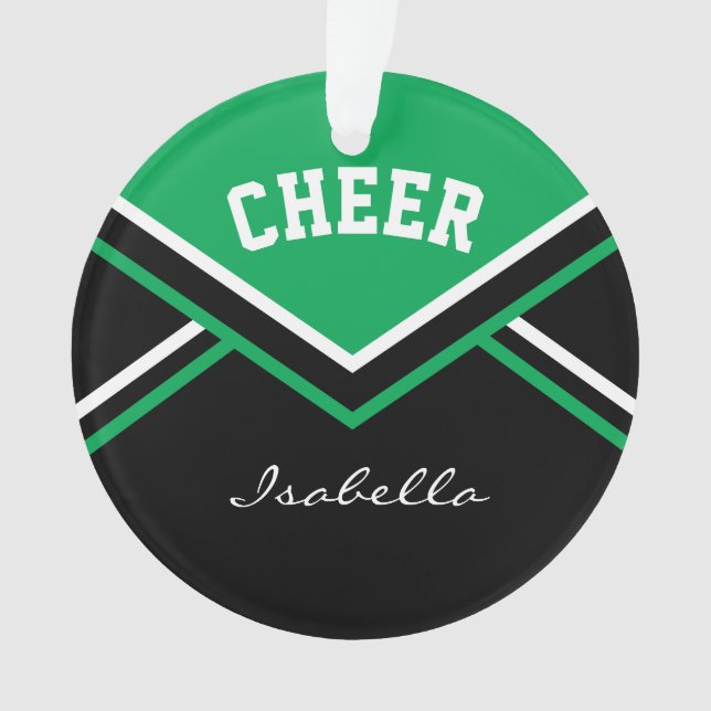 Ornamento Cheerleader Verde 📣 💖 Saúde (Frente)