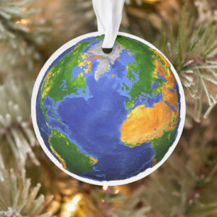 Ornamento Cheio Da Terra Mostrando Dados Topográficos.