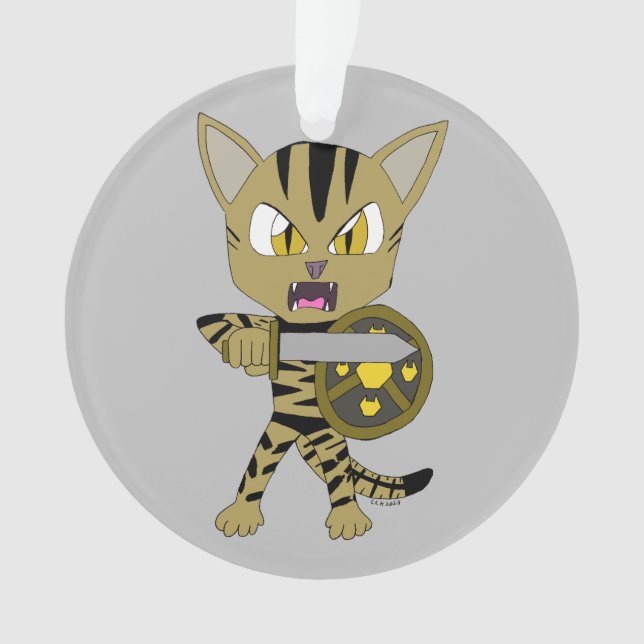 Ornamento Chibi Warrior Cat (Frente)