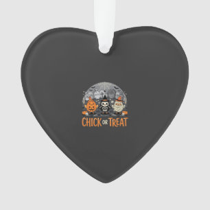 Ornamento Chick or Treat Design de Cemitério de Halloween Fo