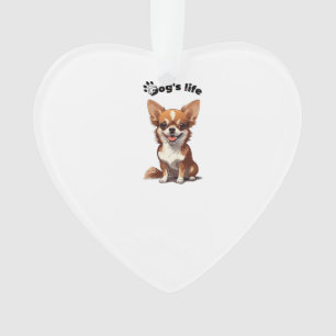 Ornamento Chihuahua Feliz � Design Fofo para Amantes de Cães
