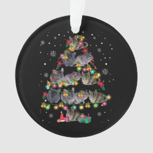Ornamento Chinchilla Árvore Natal Roedores Engraçados Pass