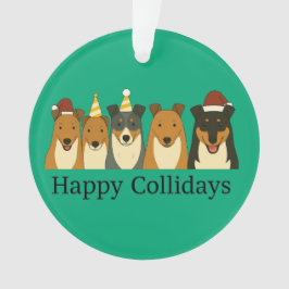 Ornamento Christmas Collie Ornaments 