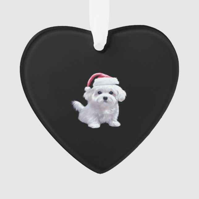 Ornamento Christmas Maltese - Perfect For Animal Lovers Clas (Frente)