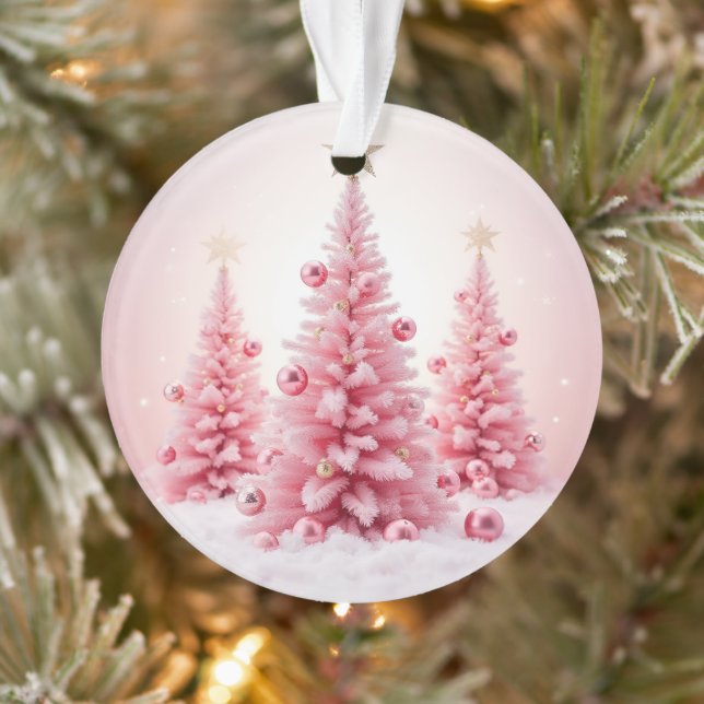Ornamento Christmas Pink Ornament (Árvore)