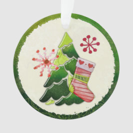 Ornamento Christmas Tree and Stocking Whimsey
