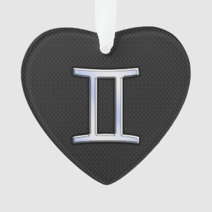 Ornamento Chrome Como Gemini Sinal Zodiac