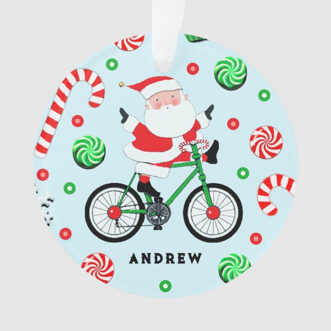 Ornamento Ciclista Natal de Ciclista (Frente)
