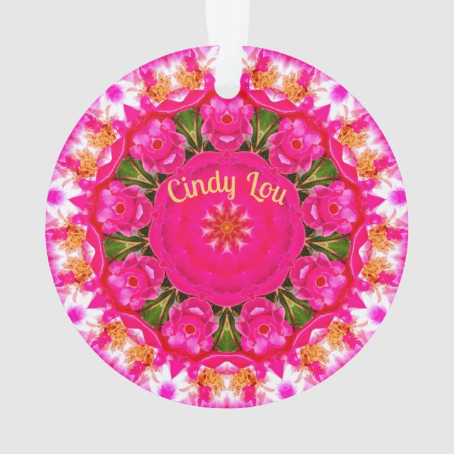 Ornamento CINDY LOU ~ ROSA LOVER ~ 0renomement ~ acrílico ~ (Verso)