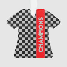 Ornamento Cinza Com Esporte Vermelho Pensado