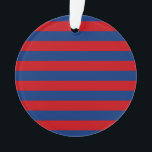 Ornamento Cinzas Horizontais Vermelhos e Azuis<br><div class="desc">Um moderno vibrante vermelho e azul de listras horizontais decor para um belo presente personalizado. Use o link "Perguntar a este Designer" para entrar em contato conosco com suas solicitações especiais de design ou para obter assistência com qualquer das suas necessidades de personalização.</div>