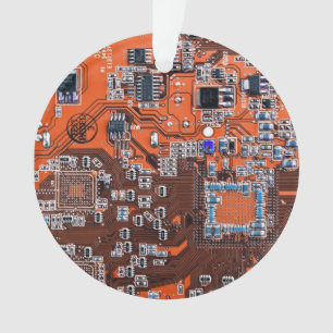 Ornamento Circuito Impresso Conjunto PCB Circuito Laranja Co