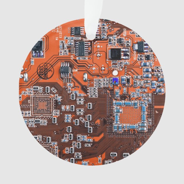 Ornamento Circuito Impresso Conjunto PCB Circuito Laranja Co (Frente)