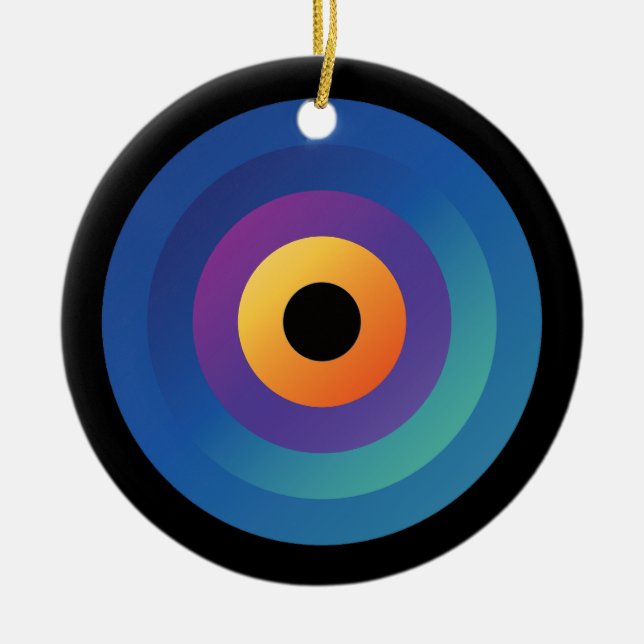 Ornamento Circular de Chama de Peacock (Frente)