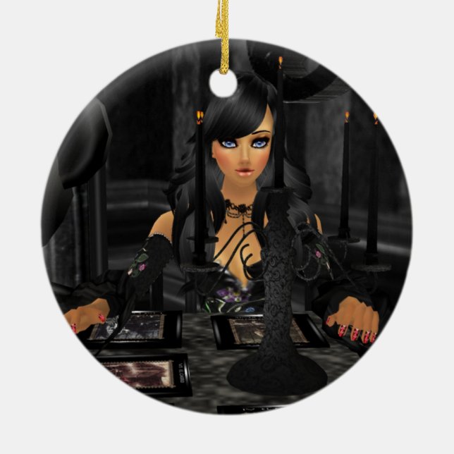 Ornamento circular de leitura tarot (Traseira)