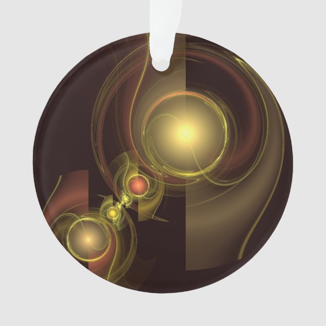 Ornamento Círculo acrílico de Abstrato de Conexão íntima (Frente)