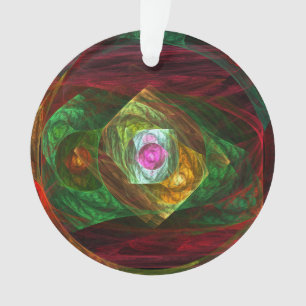 Ornamento Círculo acrílico de Abstrato de Conexões Dinâmicas