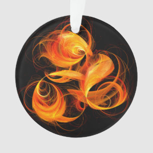 Ornamento Círculo acrílico de Abstrato de Fireball