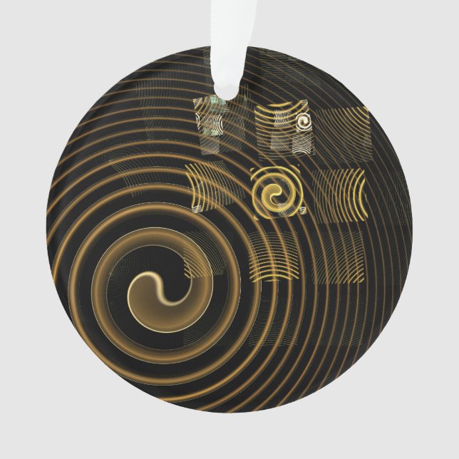 Ornamento Círculo acrílico de Abstrato de hipnose (Frente)