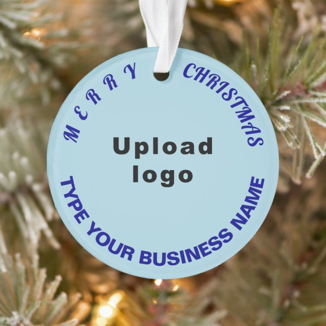 Ornamento Círculo Azul Claro Natal Comercial (Árvore)