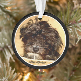 Ornamento Círculo de Acrílico Schnoodle