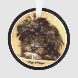Ornamento Círculo de Acrílico Schnoodle
