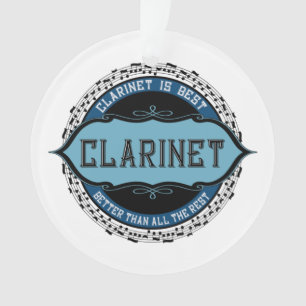 Ornamento Círculo de Notas de Música Clarinet