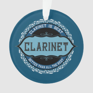 Ornamento Círculo de Notas de Música Clarinet